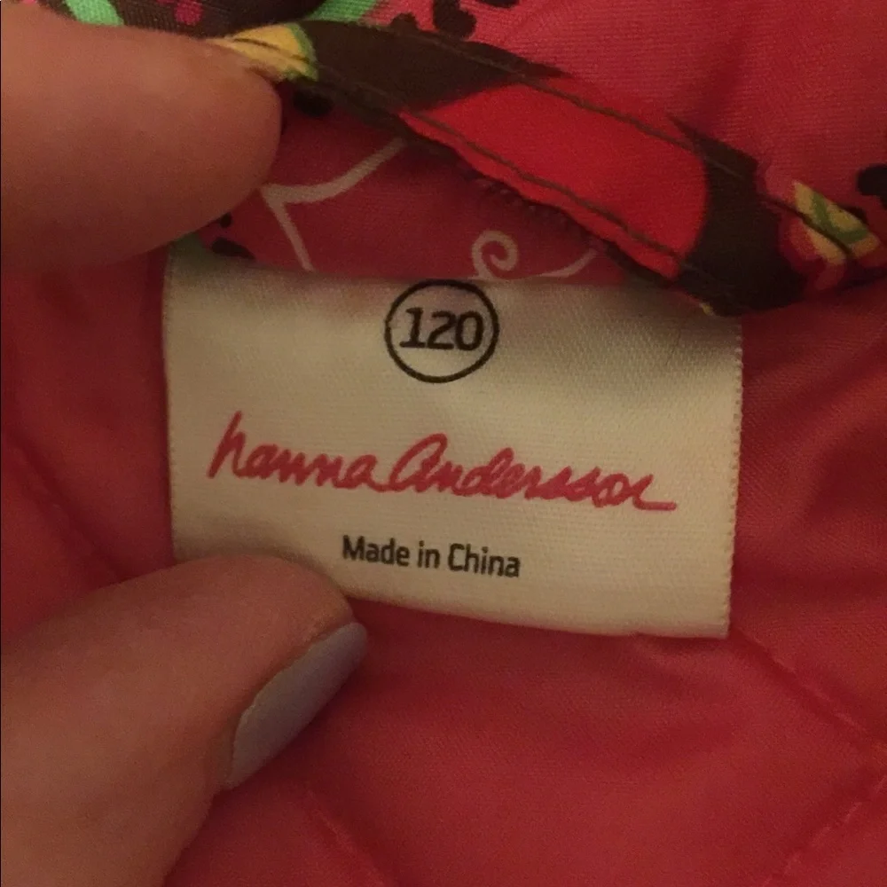 Hanna Andersson Girls Sz 6x-7 Floral Jacket